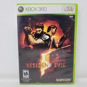 Resident Evil 5 Capcom Microsoft Xbox 360 2009 Survival Horror Game CIB NTSC